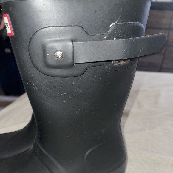 WOMENS PRELOVED HUNTER RAIN BLACK BOOTS SIZE 9 - Picture 5 of 7